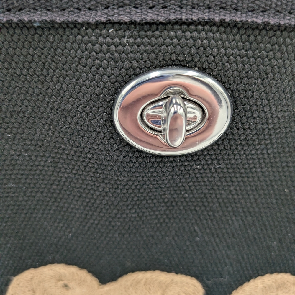 Coach Black and Gold Canvas Tote - Picture 8 of 16